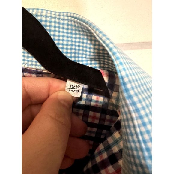 Bugatchi Multi-Color Button Up Dress Shirt - Size‎ 15.5 - Picture 4 of 5